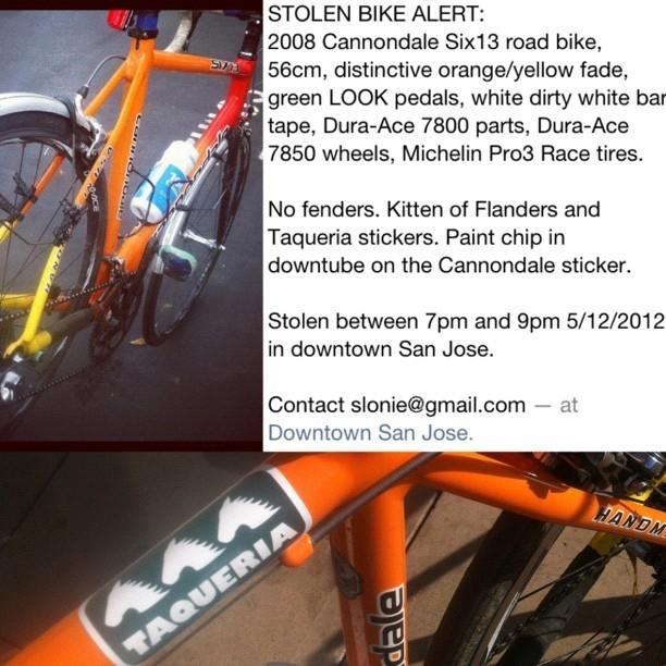 2008 Cannondale Six13  Orange