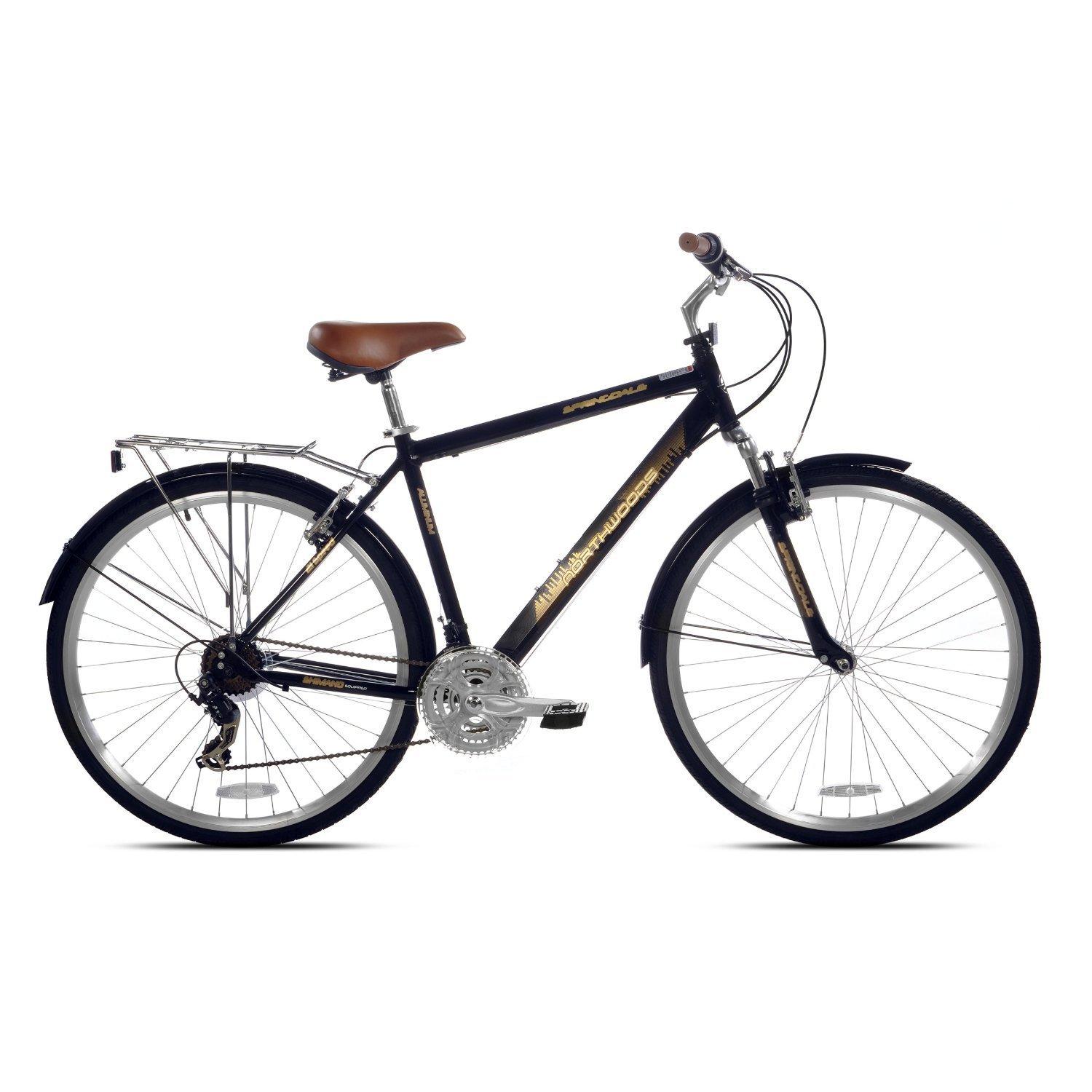 2014 Northwoods Mens Springdale 21 Speed Hybrid Bicycle, Black  Black