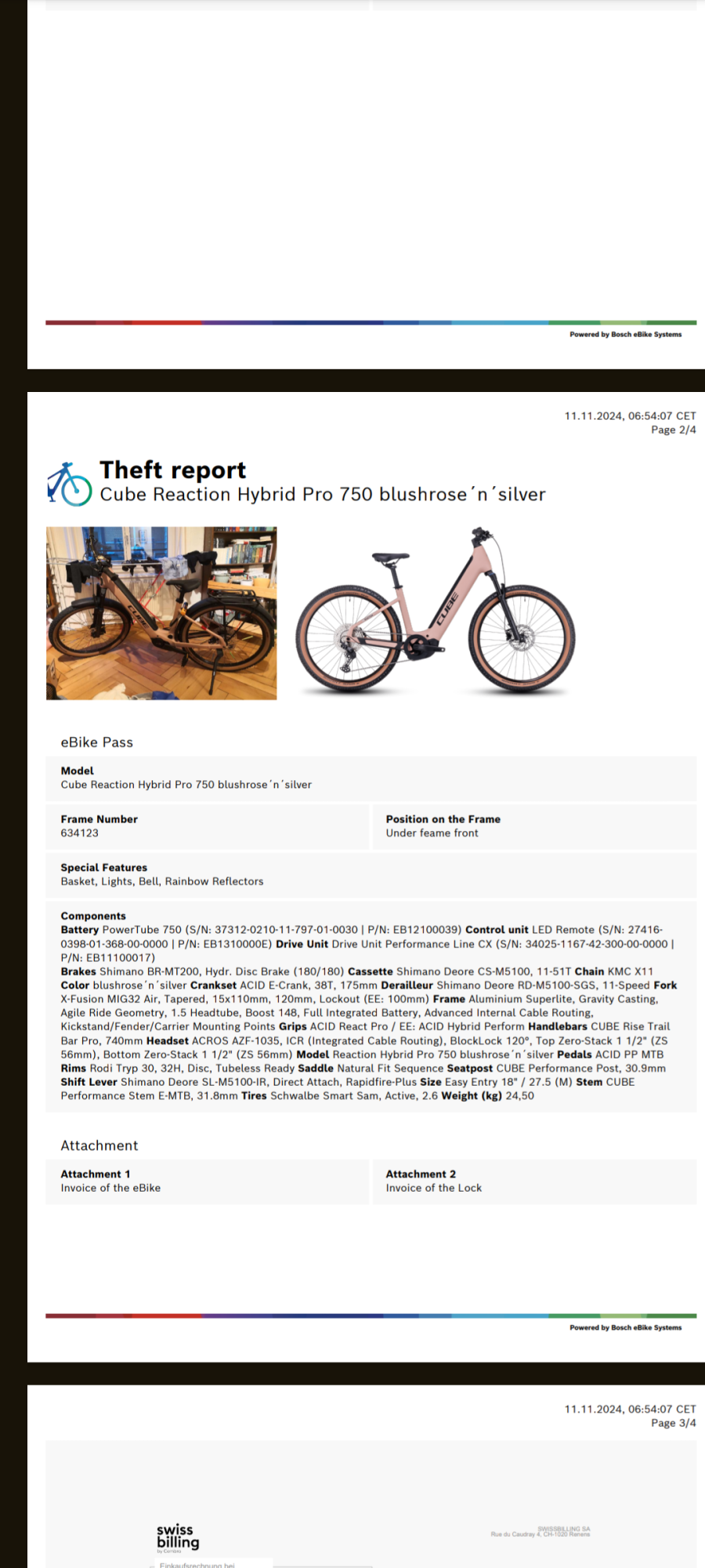 2024 Cube Cube Reaction Hybrid Pro 750 blushros... Pink and Silver, gray or bare metal