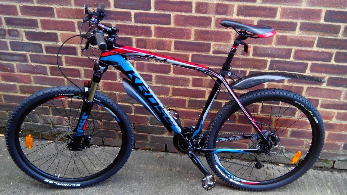 2014 KROSS LEVEL R4 K4B2279 Black, Red, and Blue