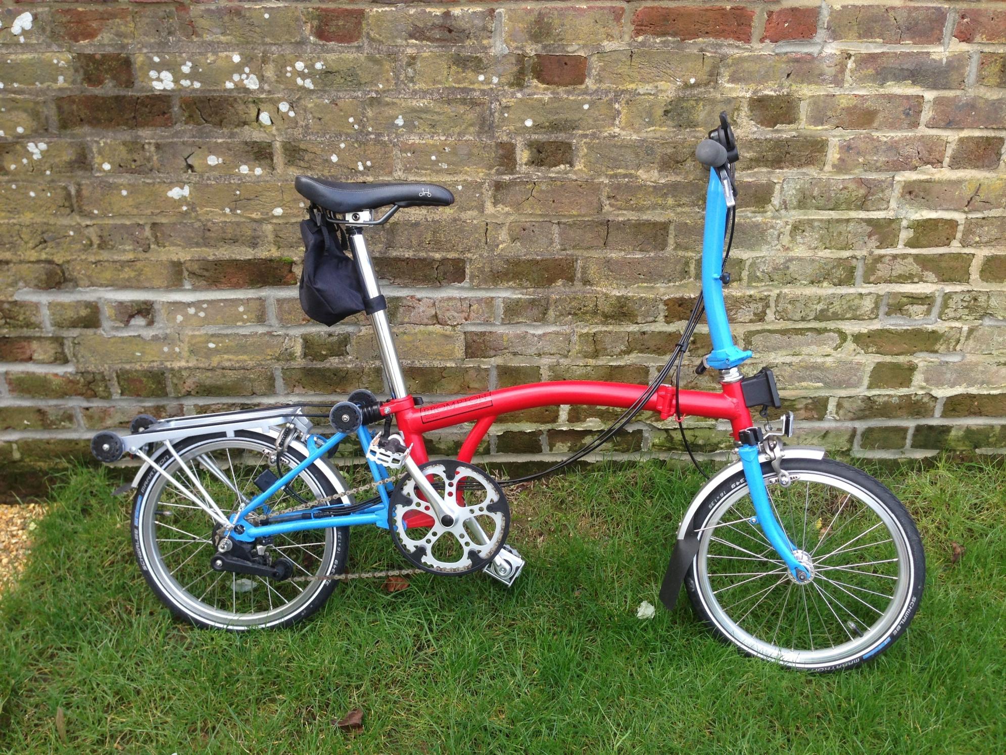 2012 Brompton Bicycle S6R Red and Blue