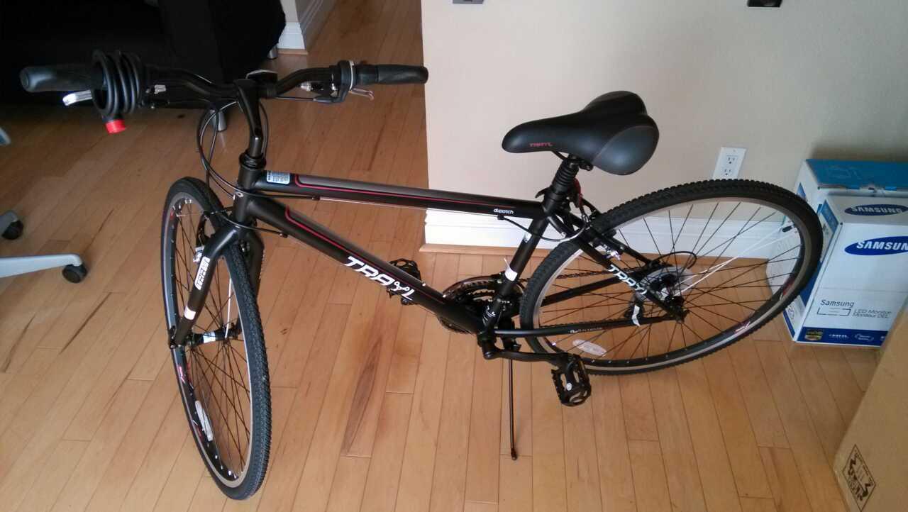 2013 Trayl Men\\'s dispatch 700C hybrid bicycle  Black