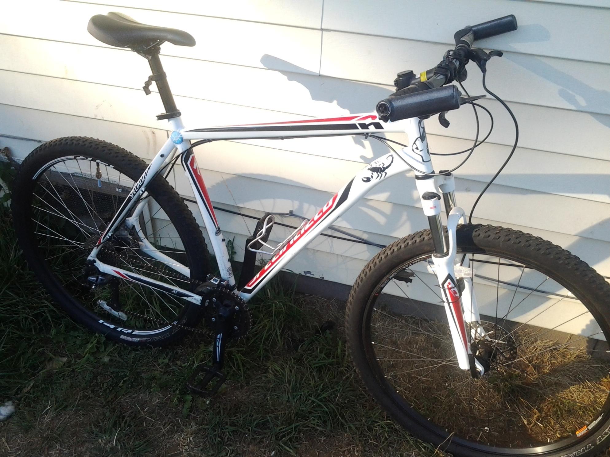 2013 Specialized Hardrock sport White, Red, and Black