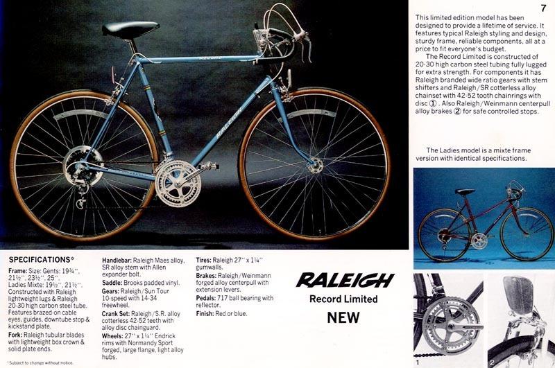 1976 Raleigh Record Ltd.  Blue