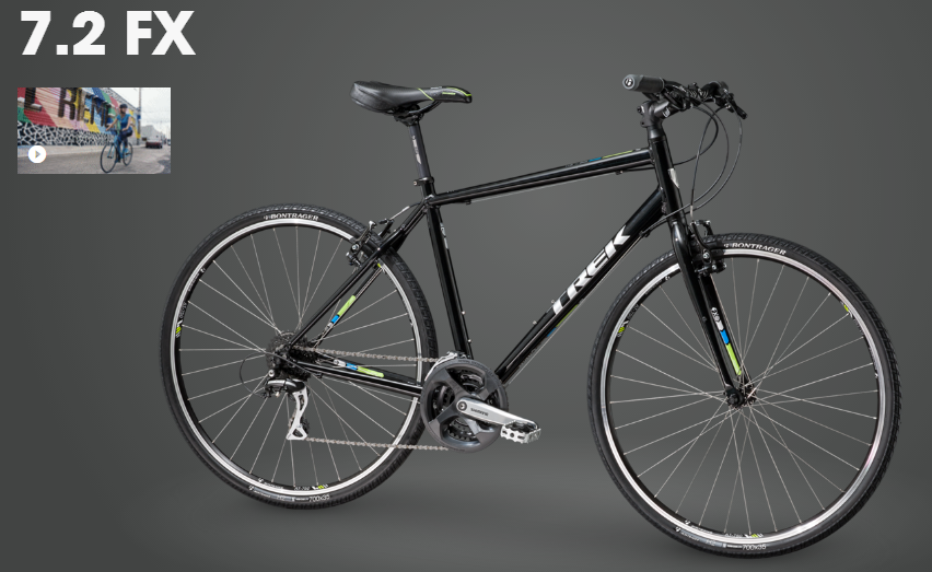 2016 Trek 7.2 FX Model 1323010-2016 Black