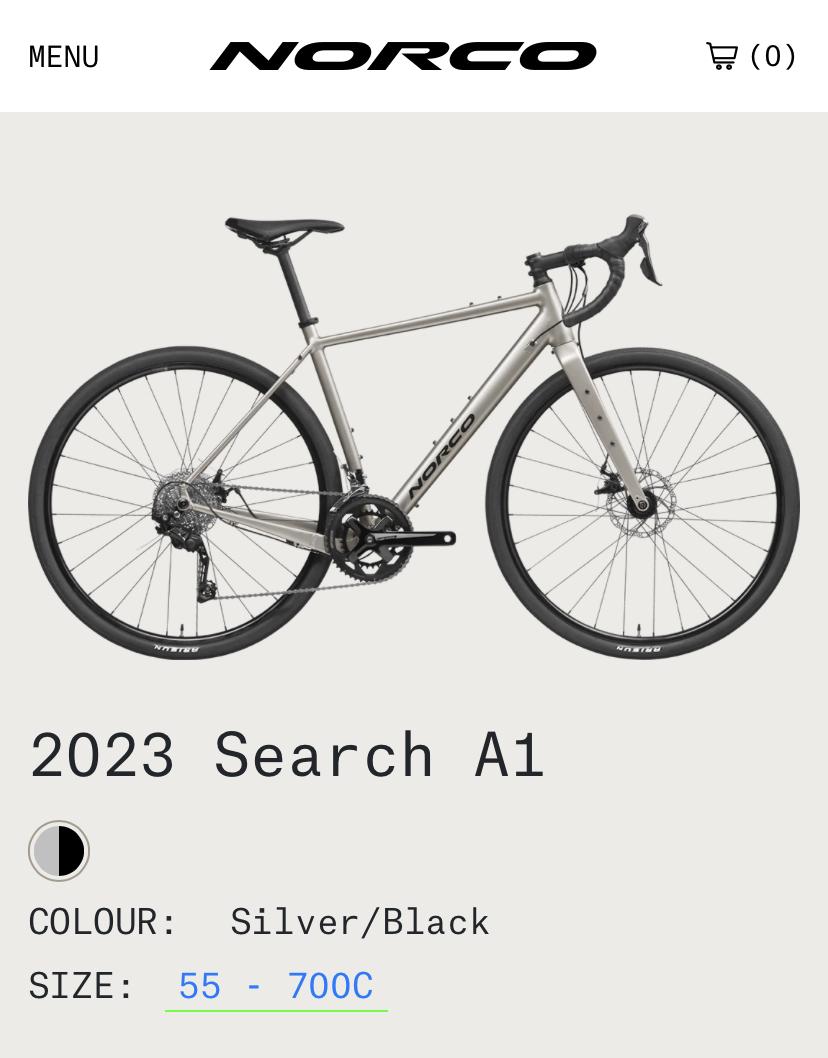 2023 Norco Bikes Search Silver, gray or bare metal