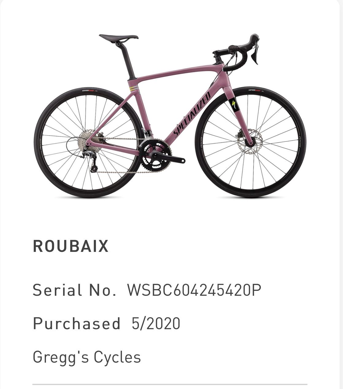 2020 Specialized roubaix Purple