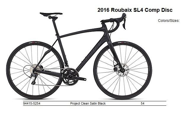 2016 Specialized Specialized Roubaix SL4 Comp Disc Black