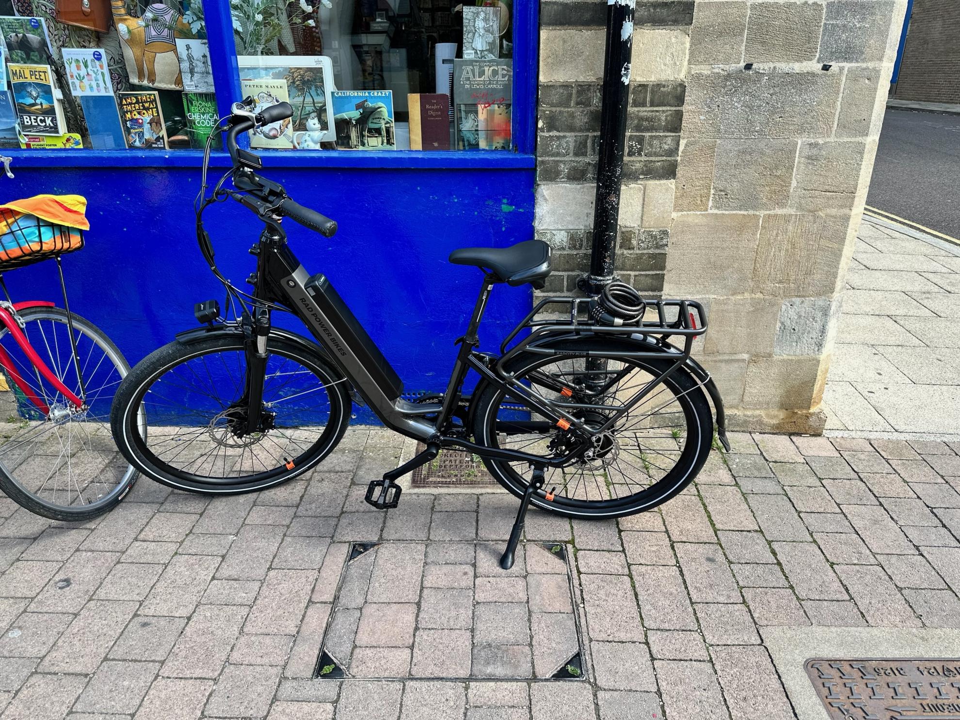 2021 Rad Power Bikes Rad Power 5 Plus Step Through Black and Silver, gray or bare metal