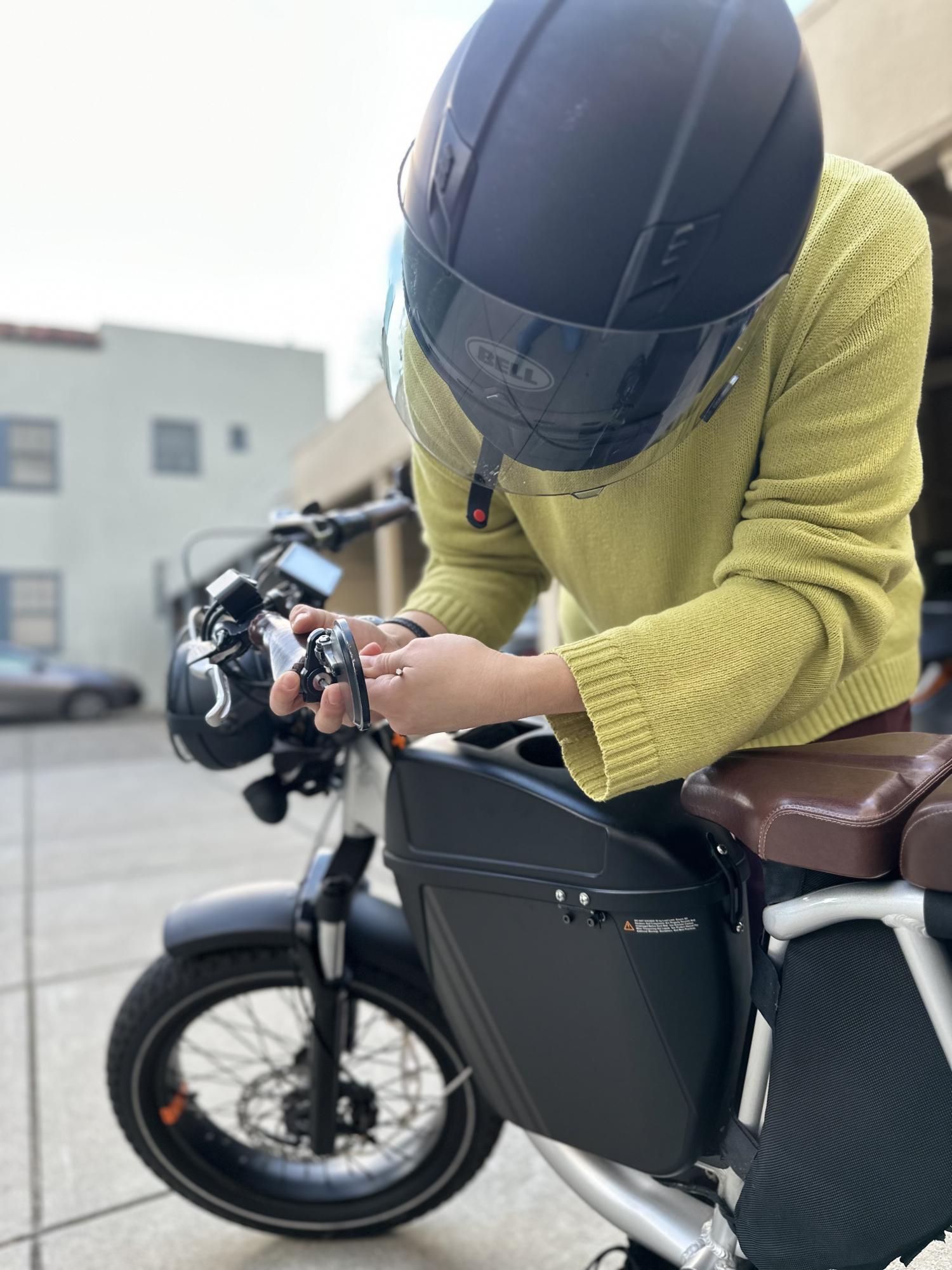 Rad Power Bikes Radrunner Plus tandem Silver, gray or bare metal, Black, and Brown