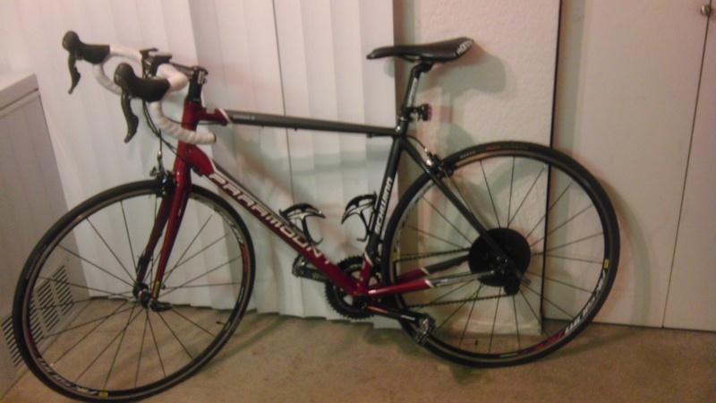 2012 Schwinn Paramount Design N'litened Silver label aluminum frame with Black Label Carbon Seatstays with Road Tuned geometry  Red