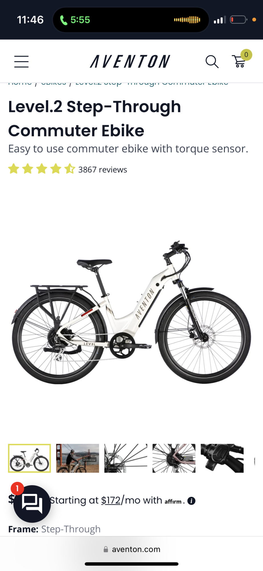 2023 Aventón Aventon level 2 commuter bike White