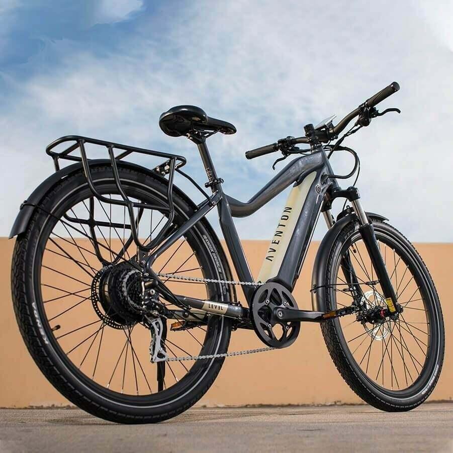 2022 Aventón Level Commuter Ebike - Small Silver, gray or bare metal