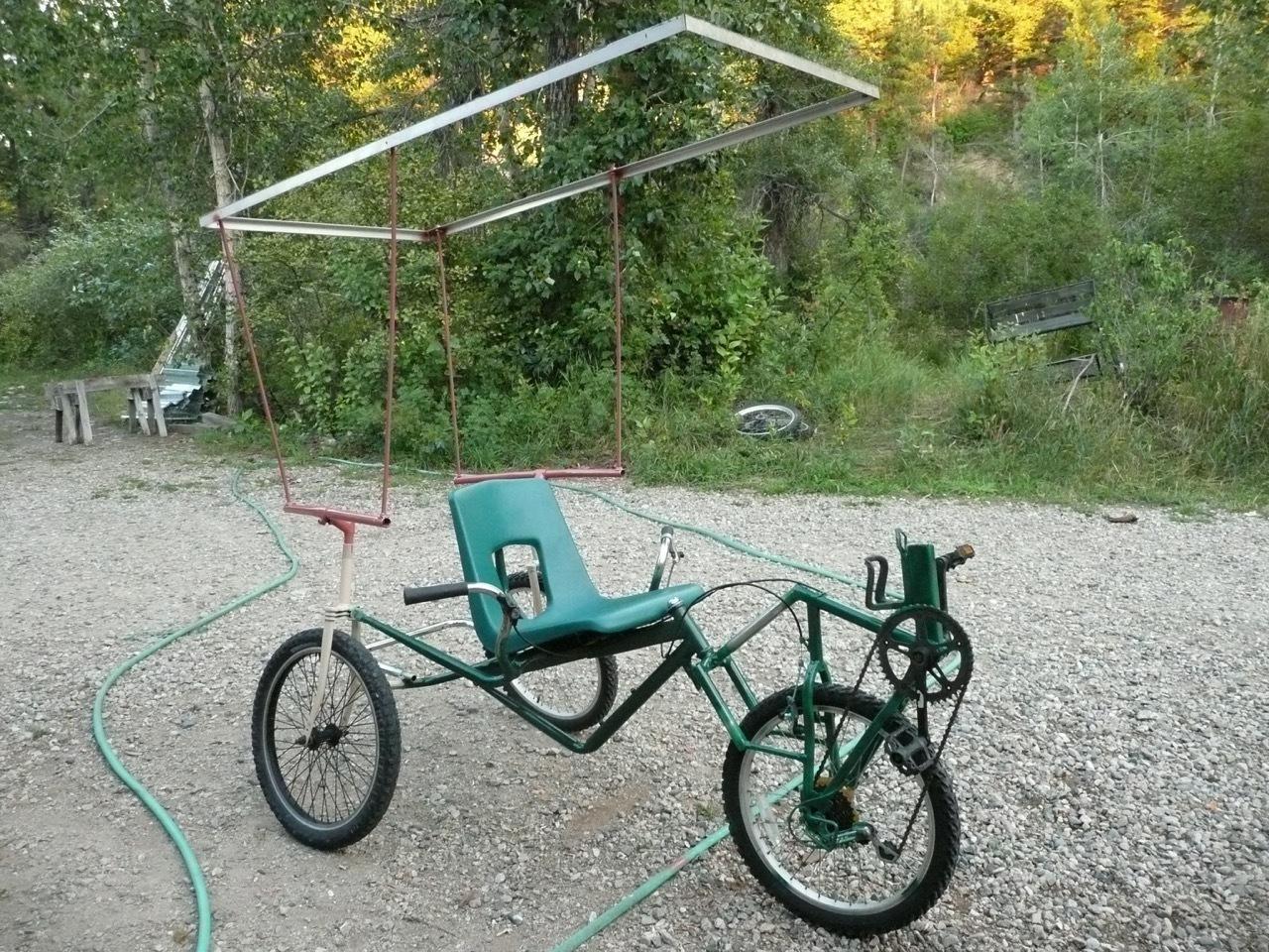 self Hand built tricycle Green