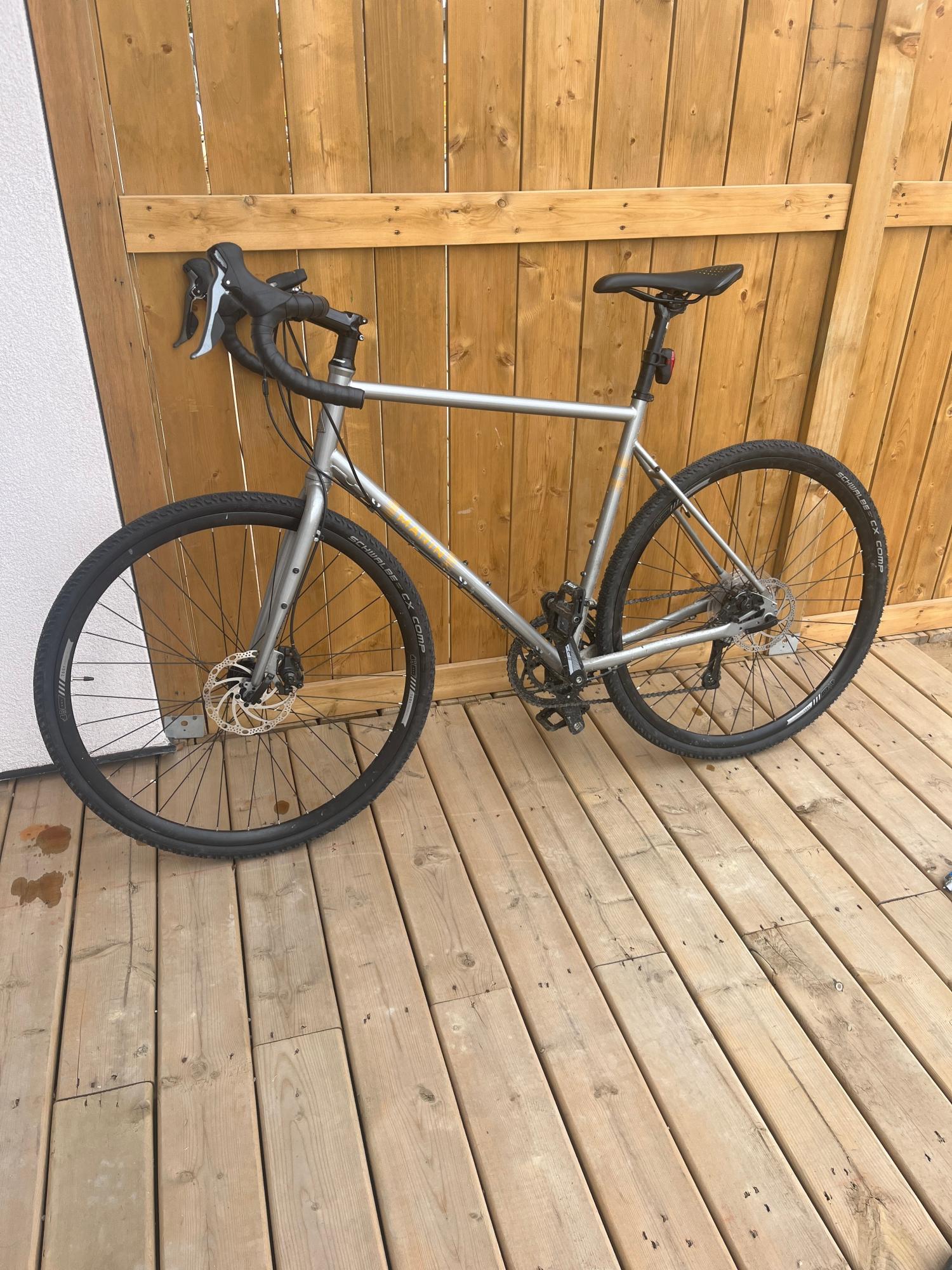 2023 Marin Bikes Nicasio Silver, gray or bare metal