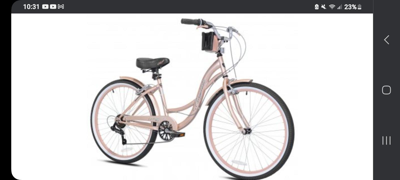 2023 Kent Women's Bayside Beach Cruiser Bike 26... Pink