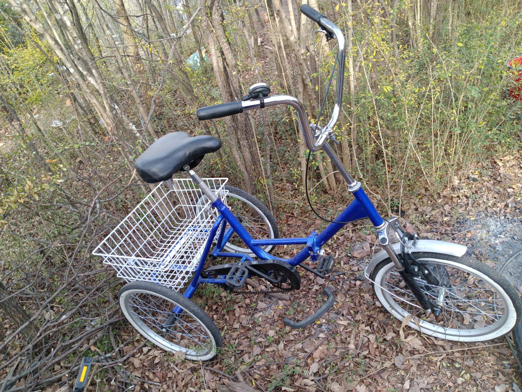 Motorgeneic Adult Folding Tricycle Blue