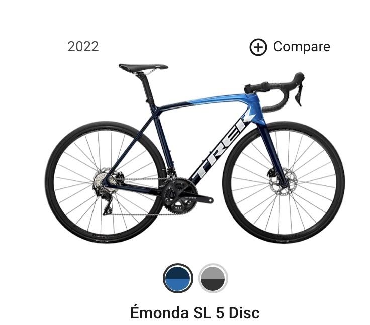 2020 Trek Emonda SL 5 Disc 54 Carbon Blue and Black