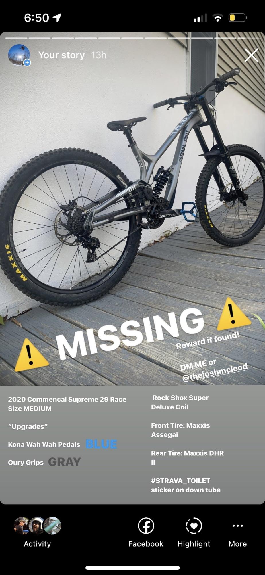2020 Commencal Bikes Supreme Silver, gray or bare metal