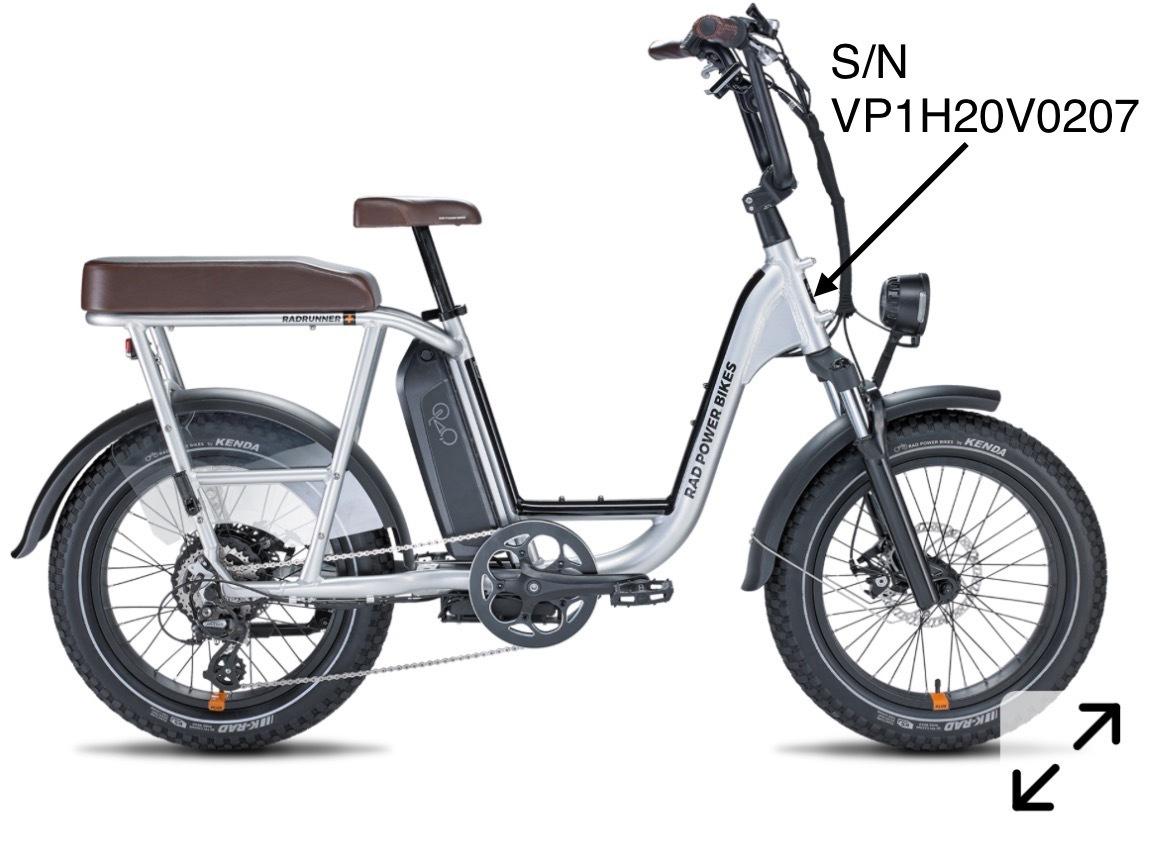 2020 Rad Power Bikes Radrunner plus Silver, gray or bare metal