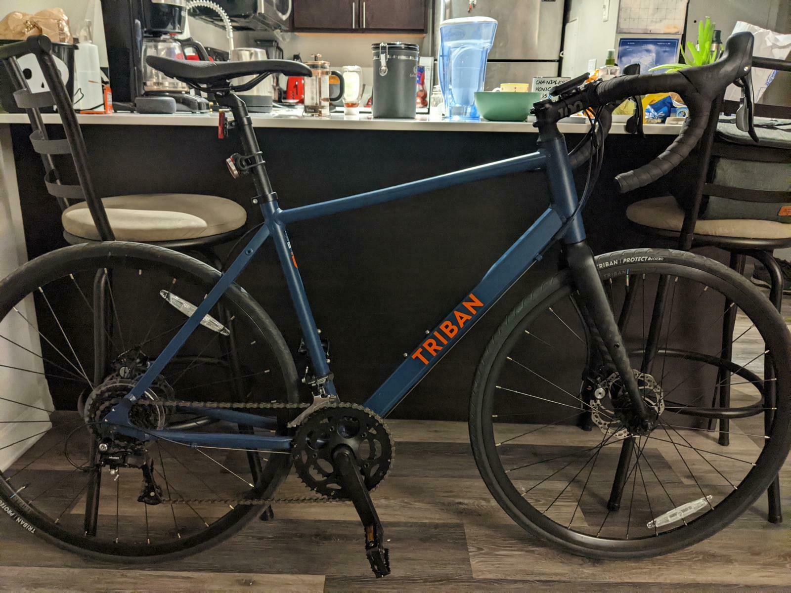 Decathlon Triban RC120 Disc Brake Aluminum Road... Blue