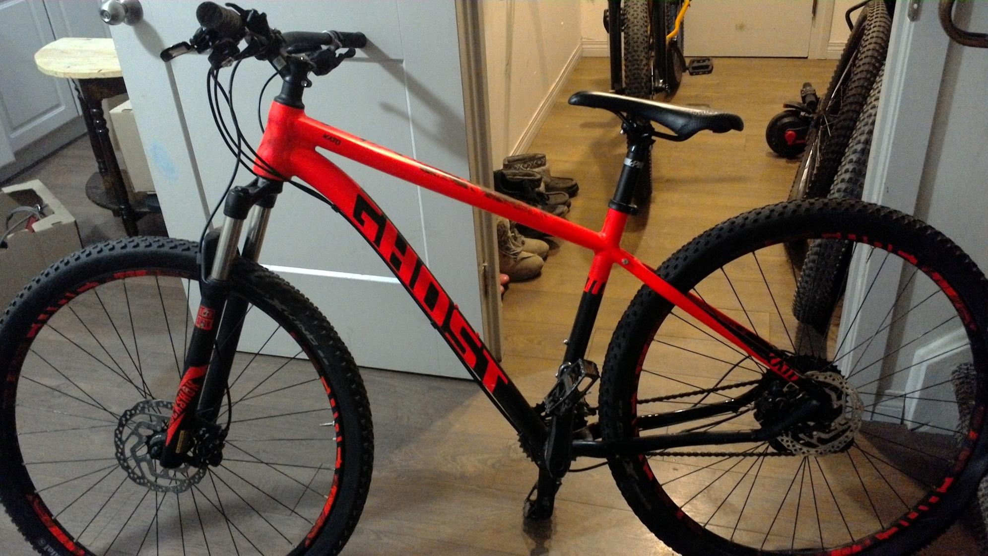 2020 Ghost Kato pro Red, Orange, and Black