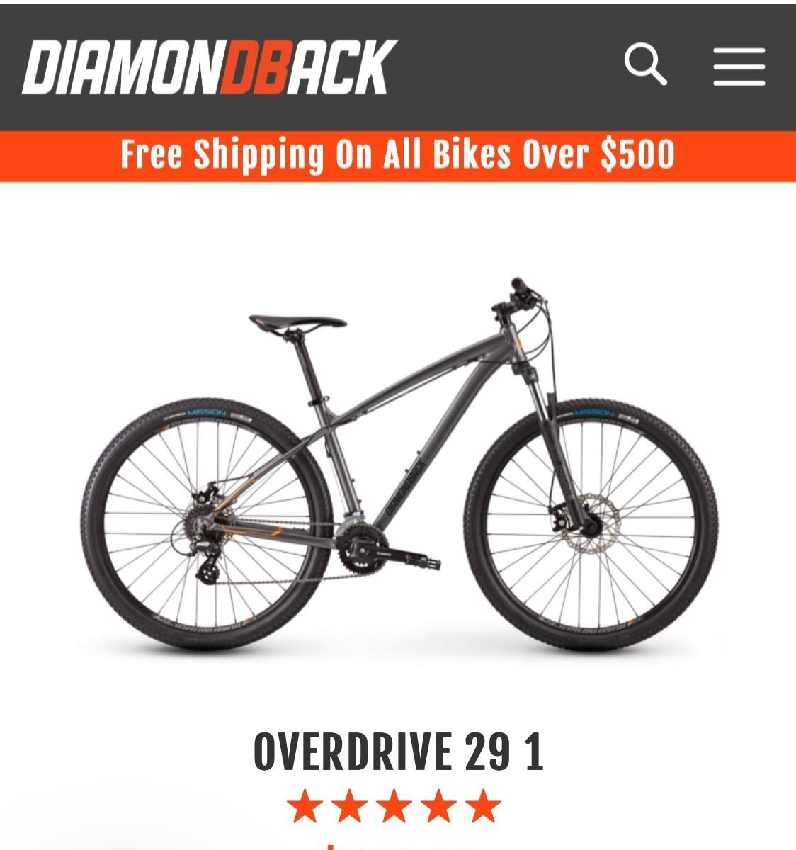 Diamondback Overdrive 29 1 Silver, gray or bare metal