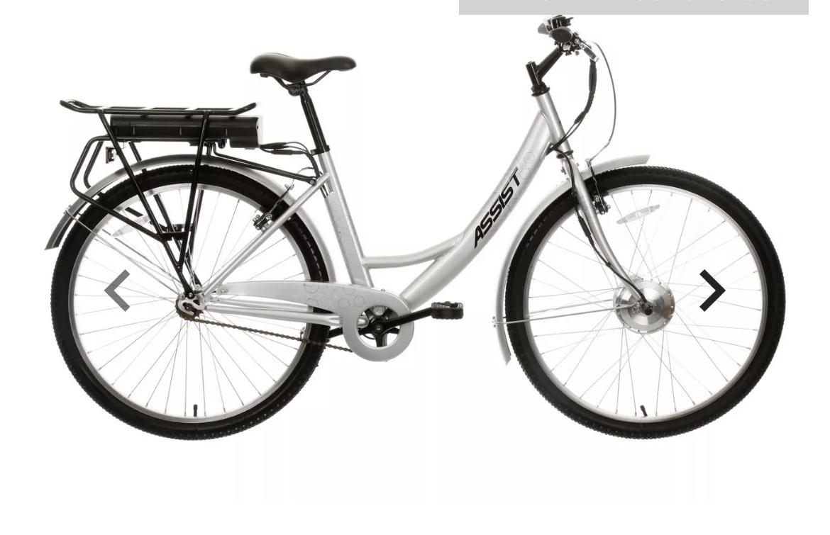 Assist Step thru hybrid electric bike Silver, gray or bare metal