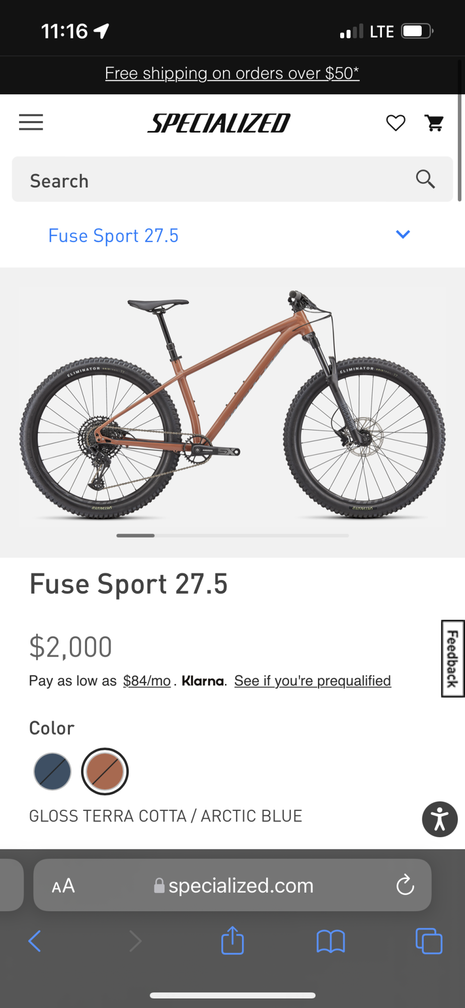 2022 Specialized Fuse Sport Orange