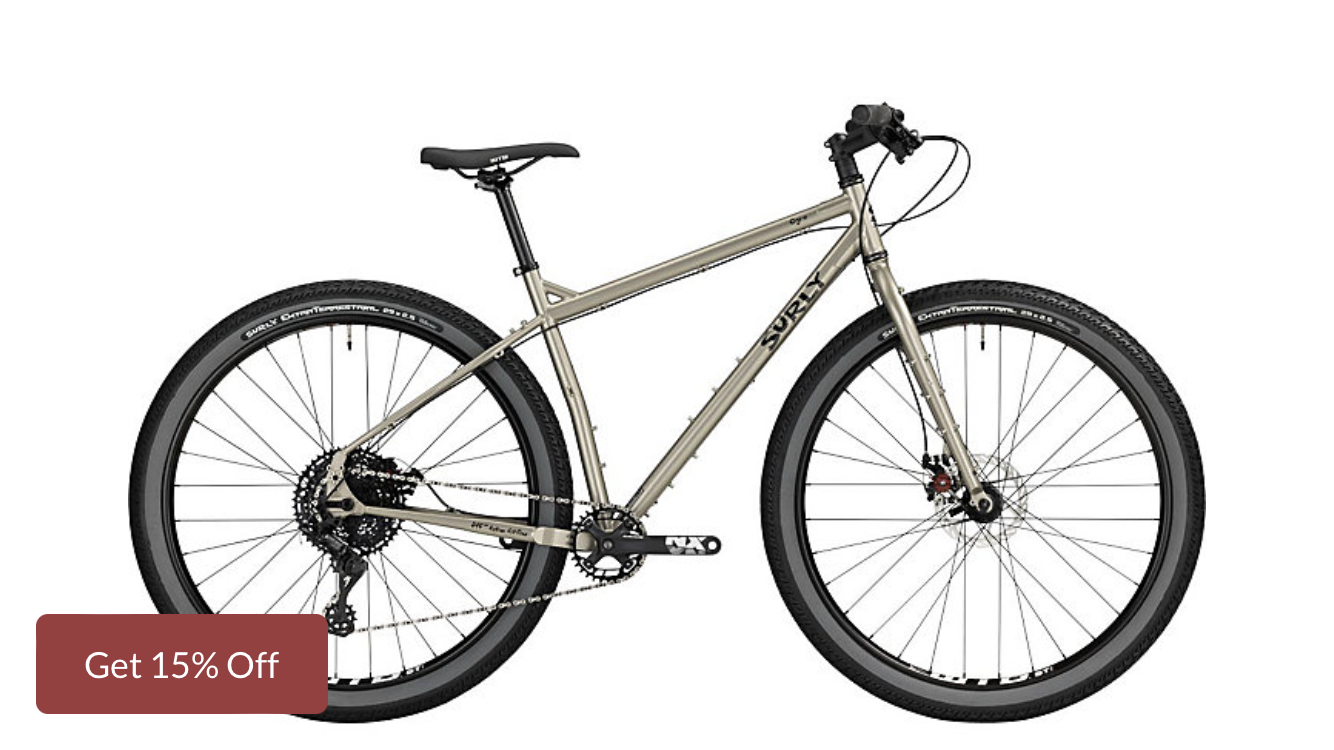 2021 Surly Ogre Silver, gray or bare metal