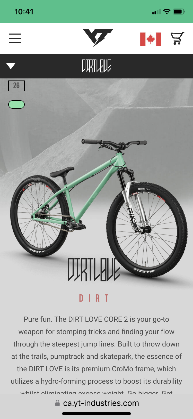 2023 YT Dirt Love Core 2 Teal