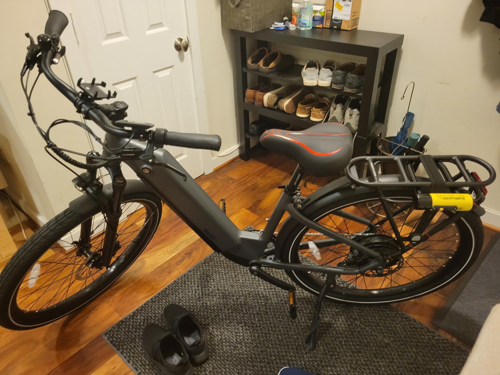 2022 Ride1Up 700 Step Through Silver, gray or bare metal