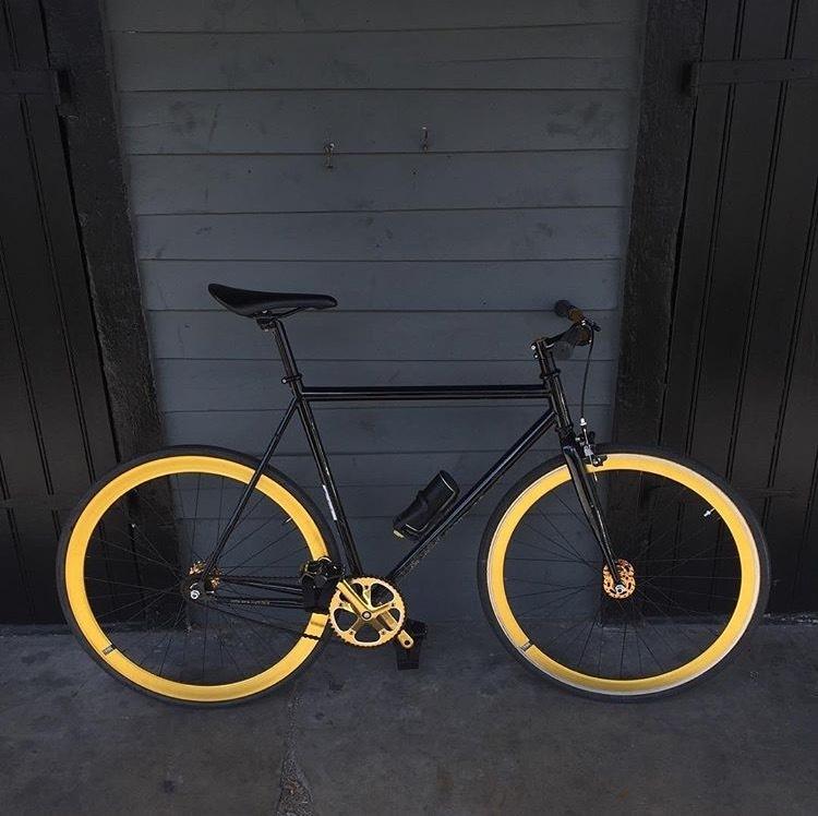2015 Tribe Bicycle Co Single Speed Black and Yellow or Gold