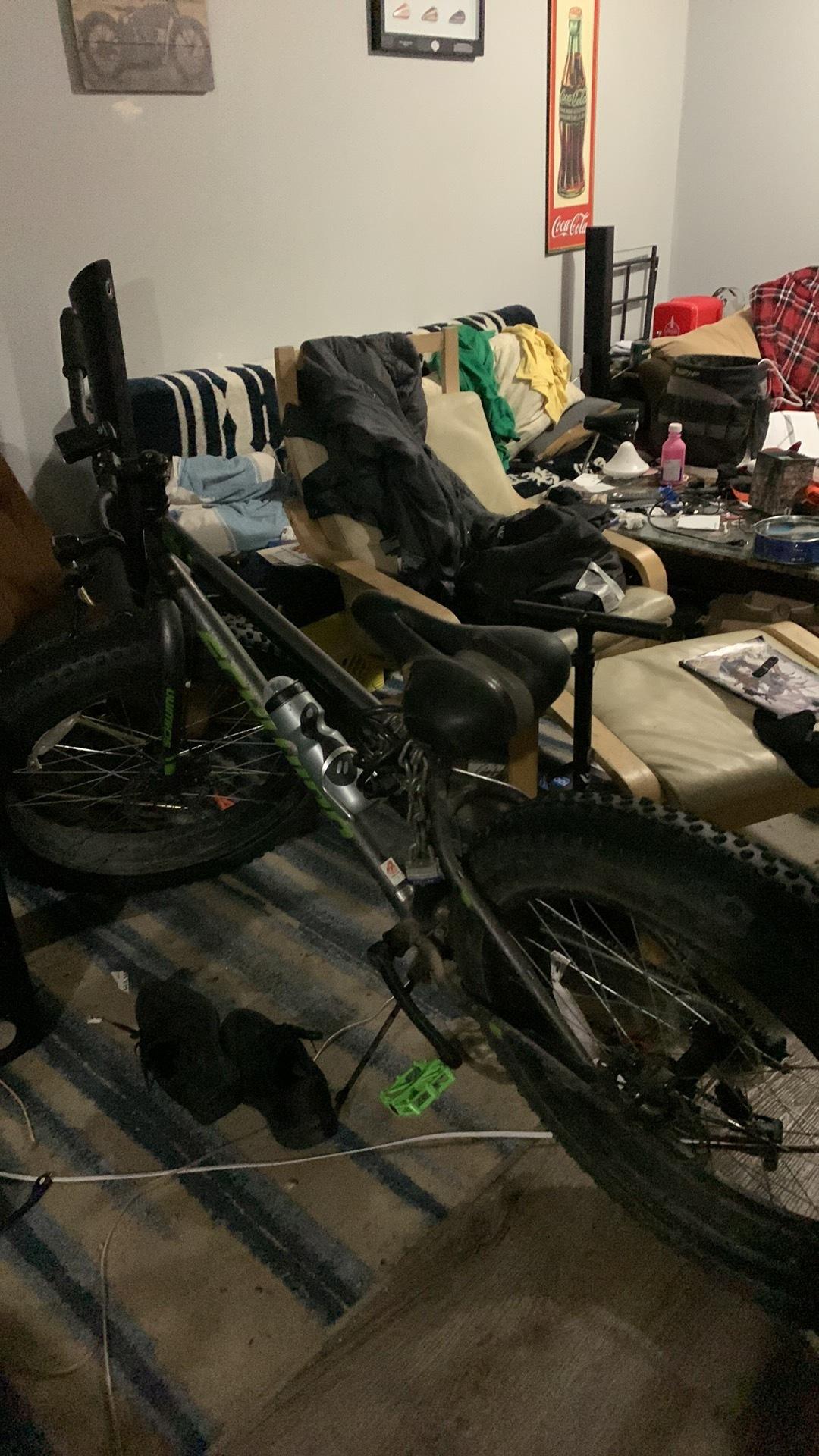 2021 Schwinn Mountain Silver, gray or bare metal and Green