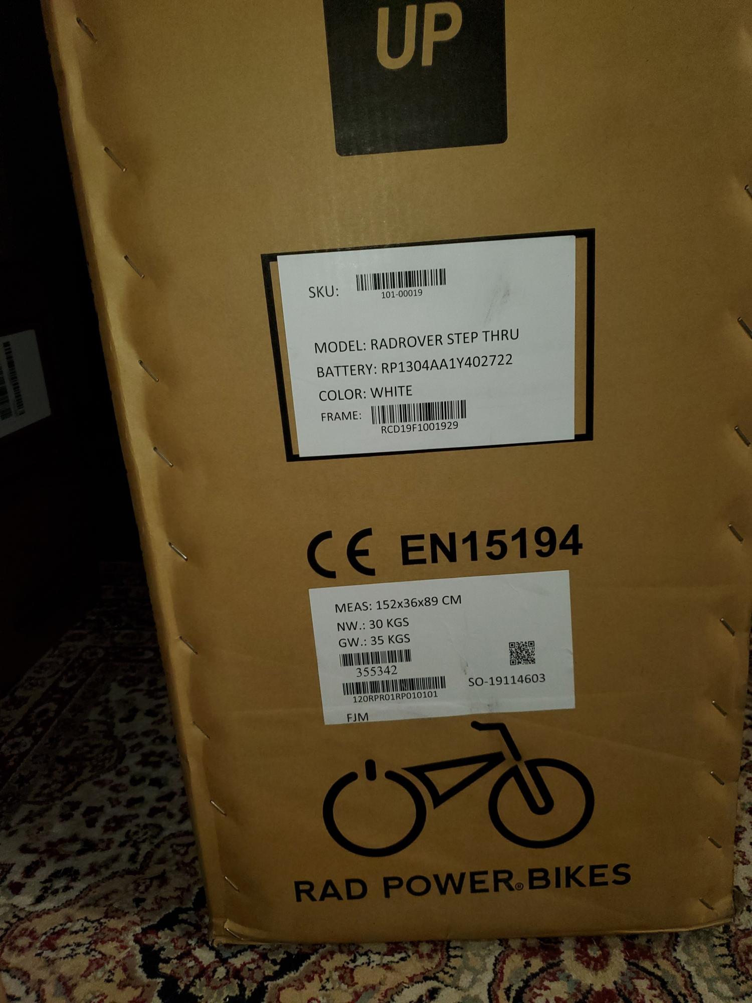 2020 Rad Power Bikes RadRover Step-Thru Electric Fat Bike ... White