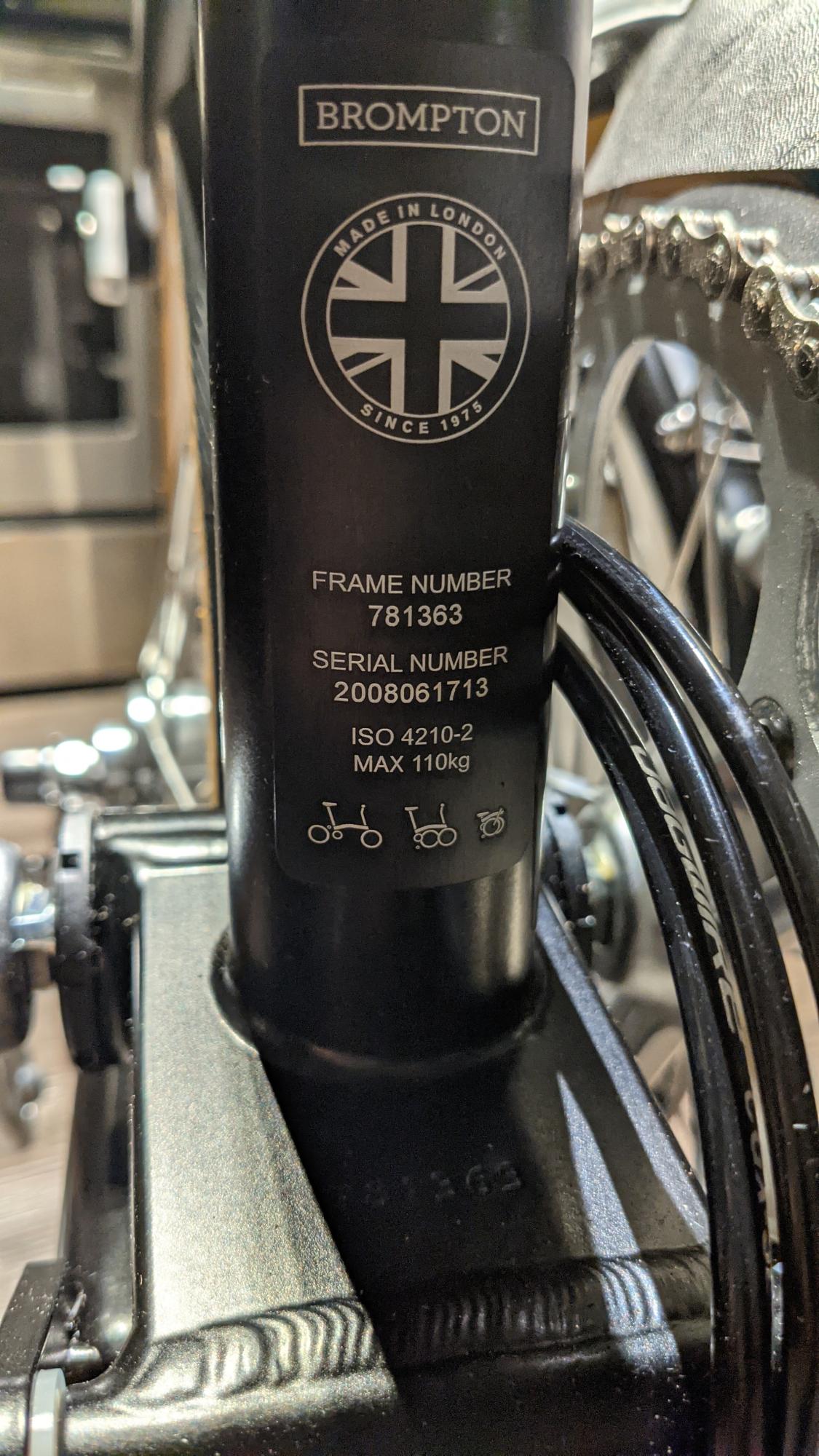 2021 Brompton Bicycle M6L Black