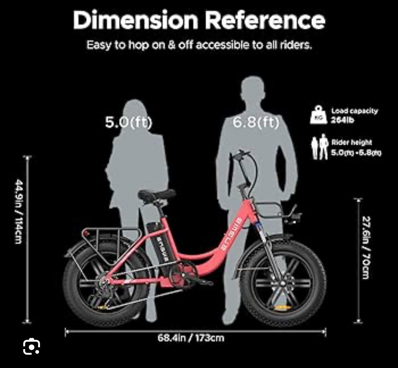 2024 Engwe L20 2.0 750w fat bike, foldable, elec... Pink