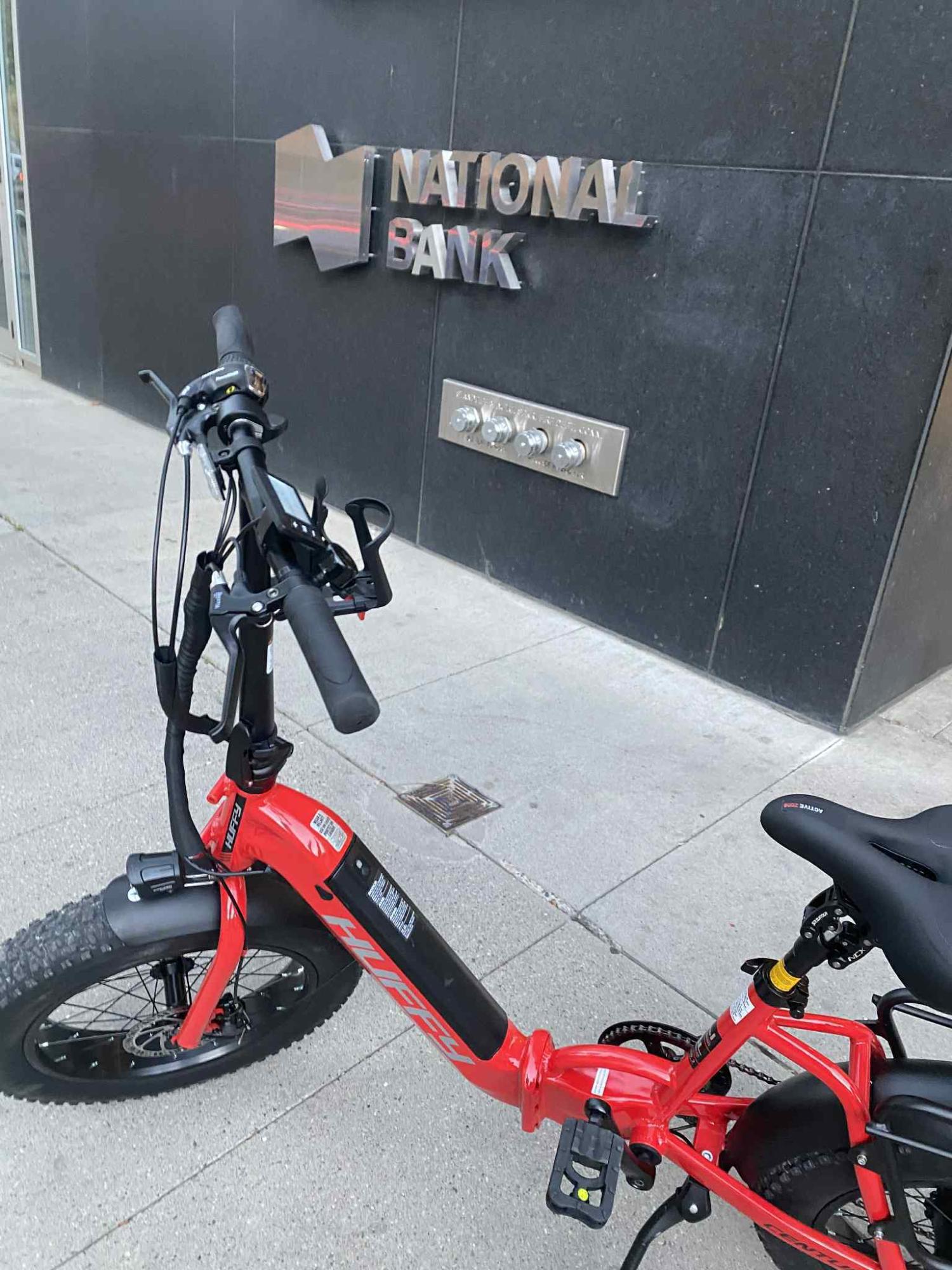 2025 Huffy 36v Folding e-Bike Red