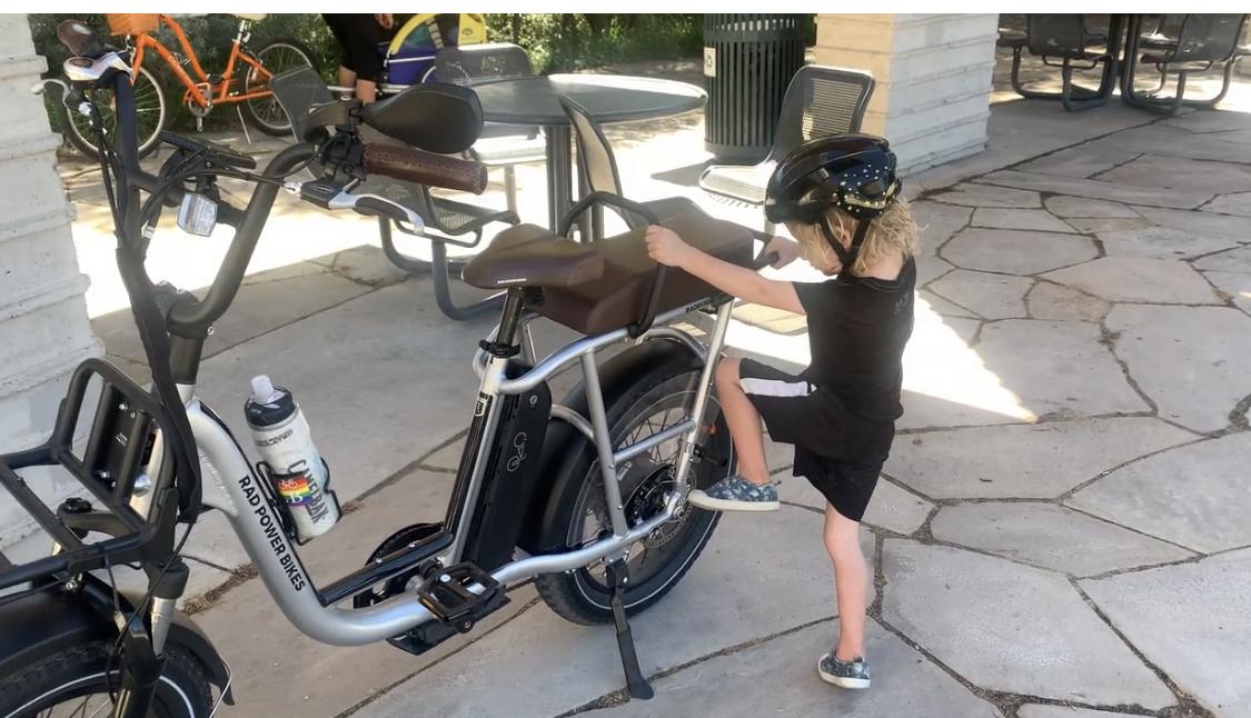 2022 Rad Power Bikes Rad Runner Plus cargo bike (rear storage) Silver, gray or bare metal