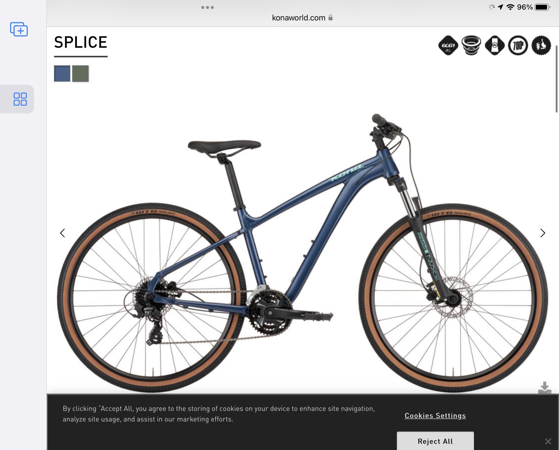 2022 Kona Splice Blue