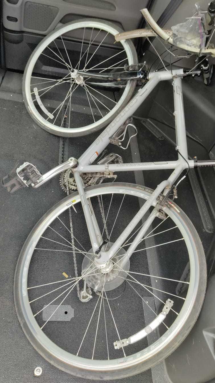 2008 Cannondale Road Warrior 2 Silver, gray or bare metal