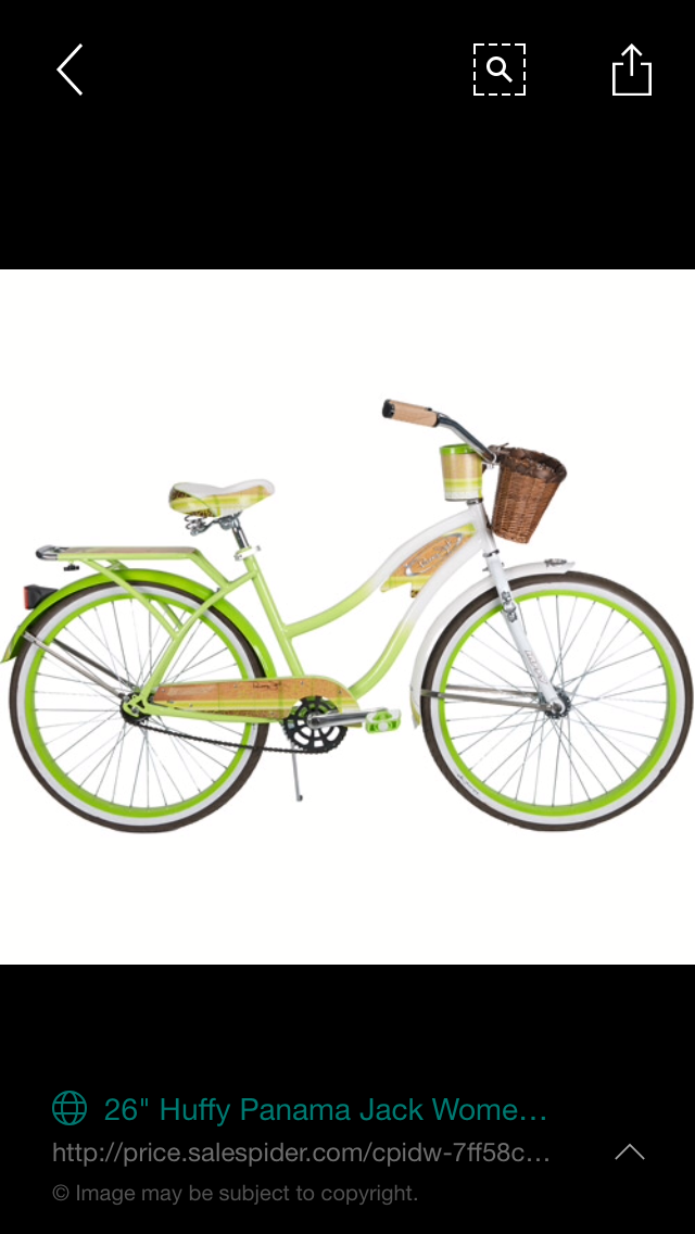 Huffy Beach cruiser Panama Jack Green and White