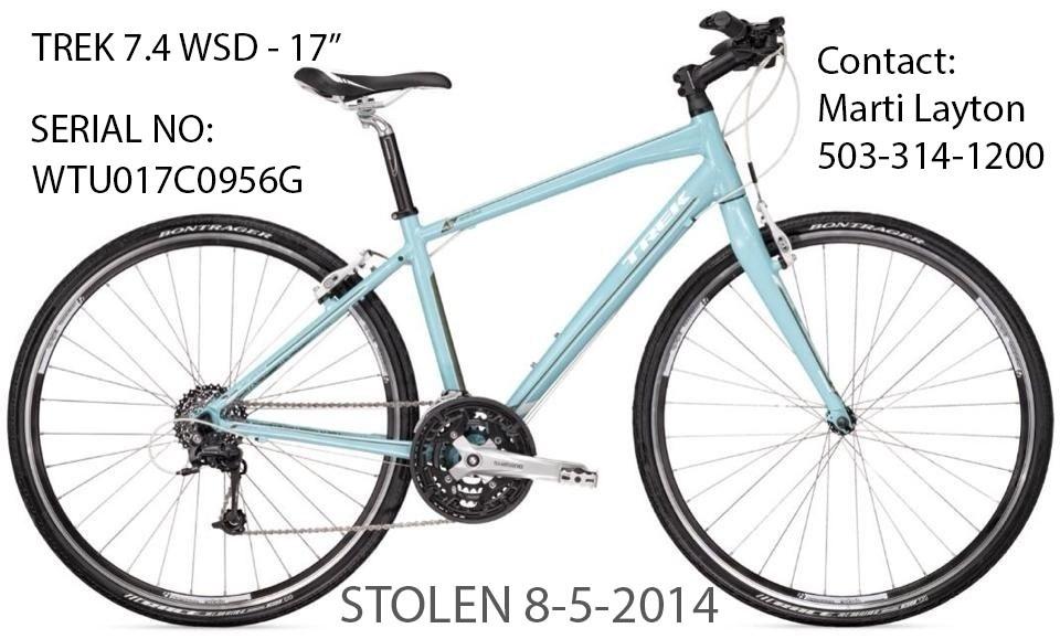 2012 Trek 7.4 FX WSD  Teal