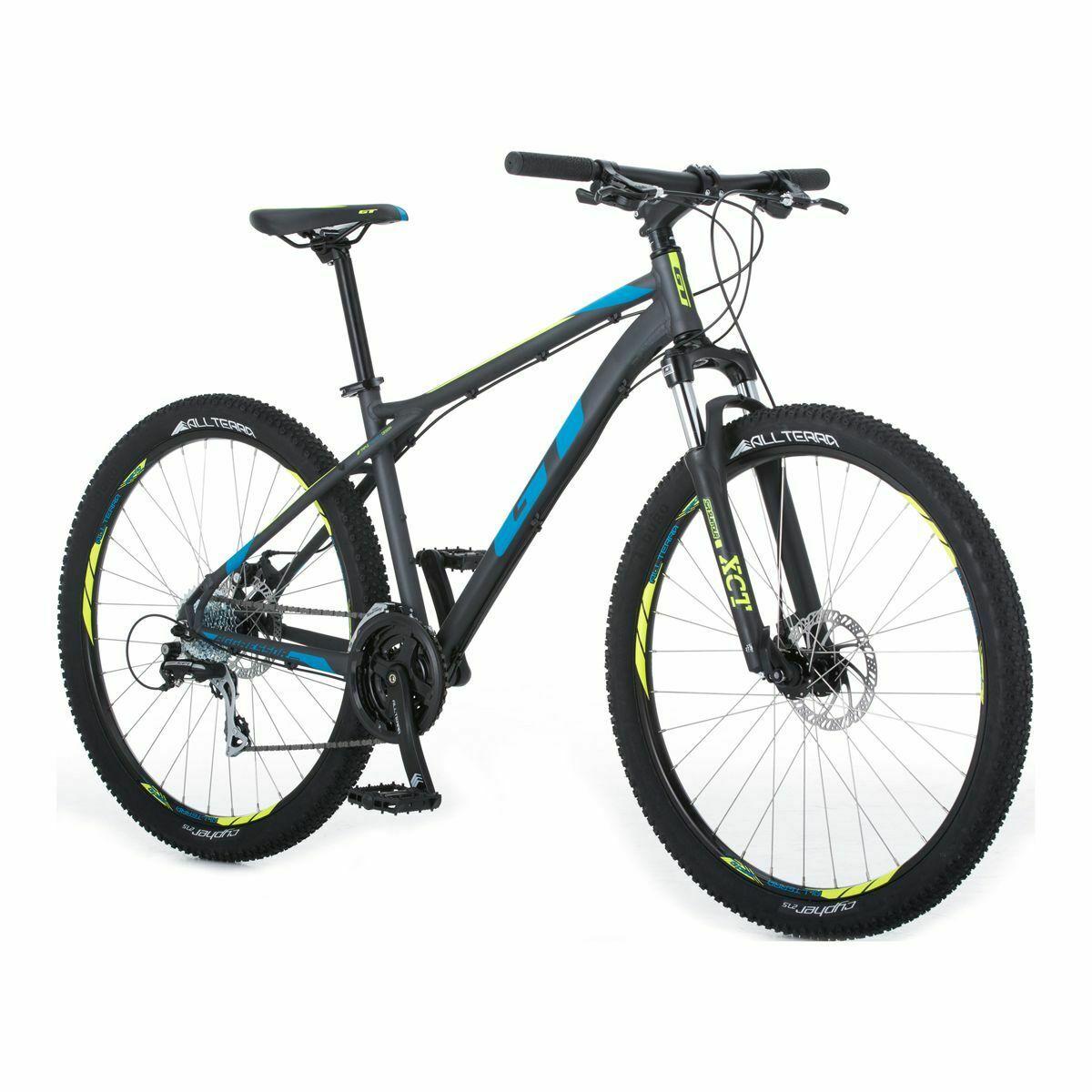 2022 GT Bicycles Aggressor Pro (Q121) Blue, Teal, and Silver, gray or bare metal