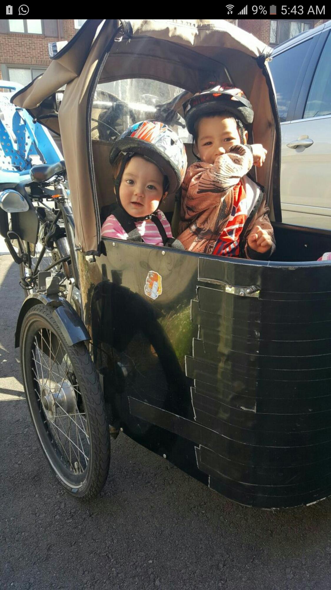 NIHOLA cargo tricycle (front storage) Black