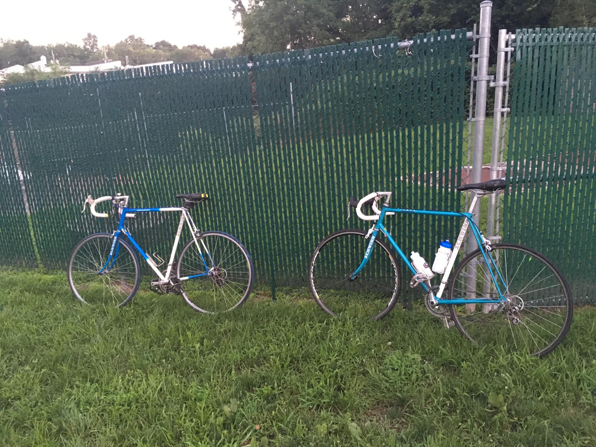 1987 Schwinn Tempo Teal, White, and Black