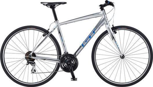 2012 GT Bicycles Aluminium Silver, gray or bare metal and Blue
