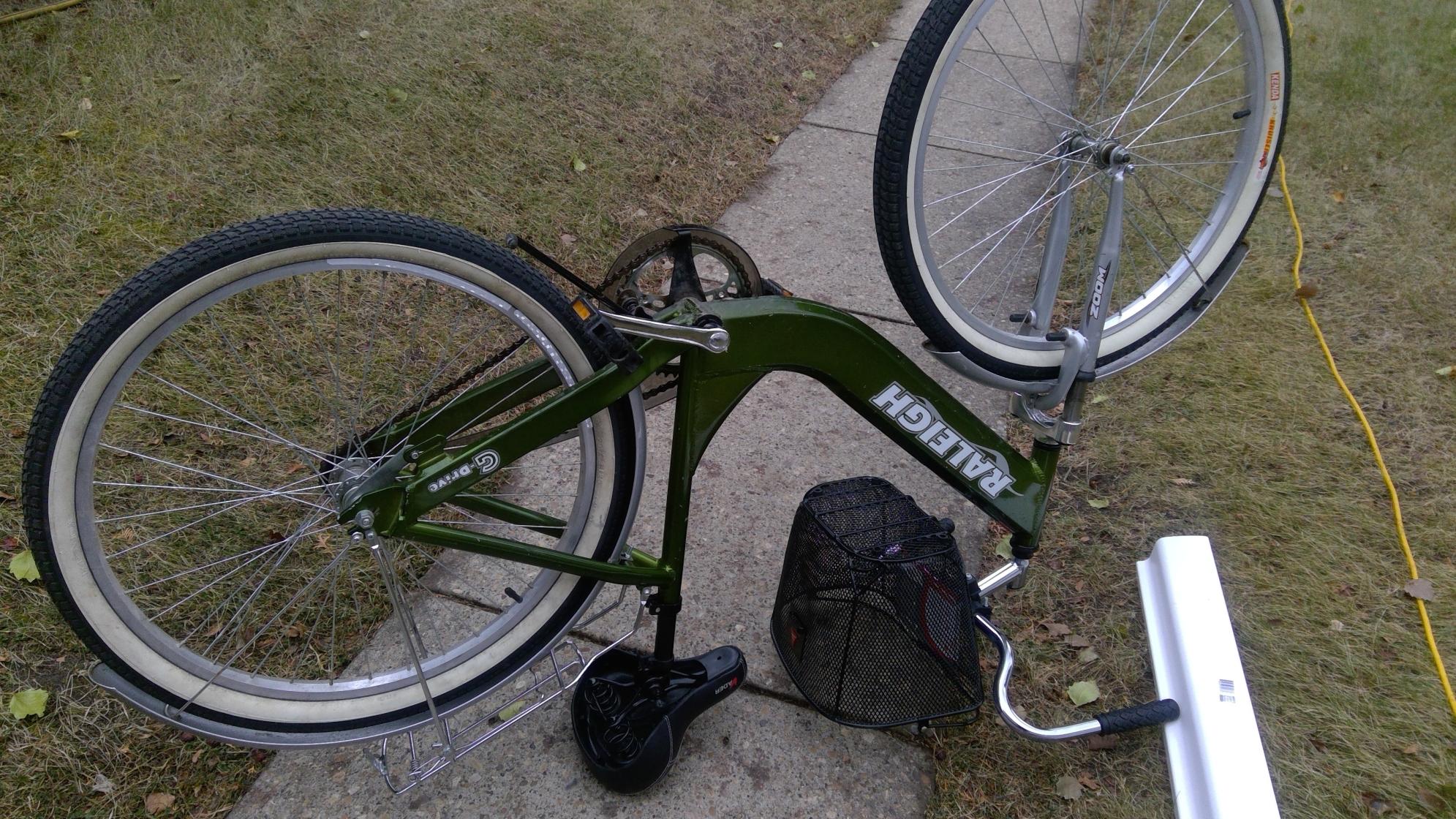 Raleigh step through cruiser Green