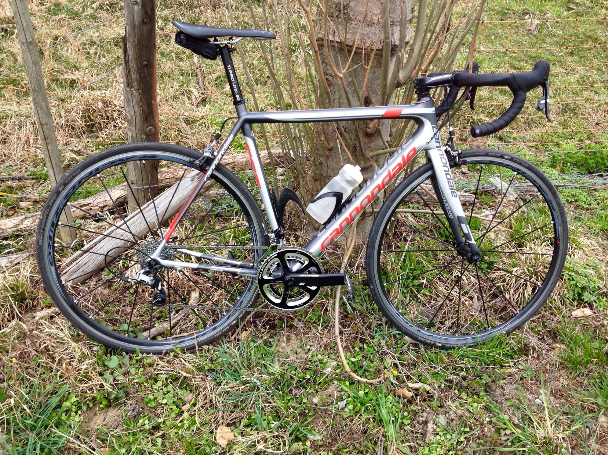 2015 Cannondale Supersix Evo Silver or Gray and Red