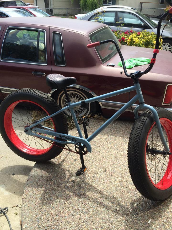 2014 HBBC, Inc. Bronx 26X4 Fat Tire Bike  Blue and Red